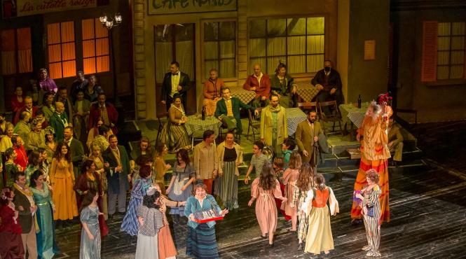 spectacolele montate in a doua parte a lunii martie de opera nationala bucuresti tevye de olivier truan elixirul dragostei de donizetti si la boheme de puccini sunt inalt motivationale ca joie de vivre