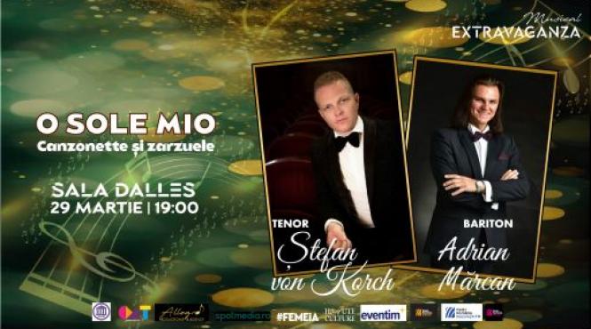 baritonul adrian marcan canta in premiera la sala dalles alaturi de tenorul stefan von korch in concertul o sole mio pe 29 martie