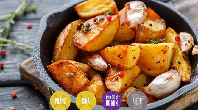 cartofi noi copti usturoi cimbru