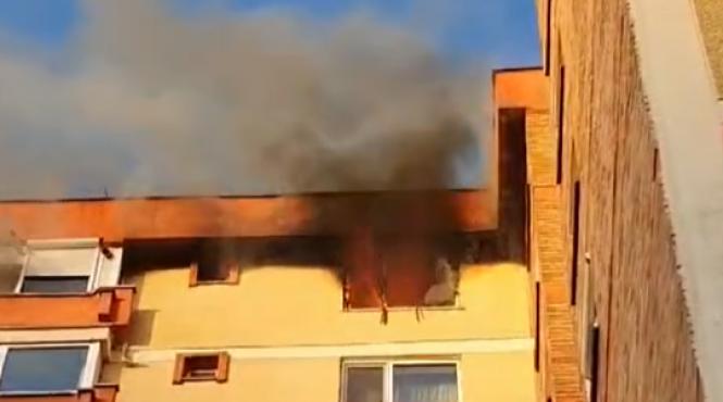 incendiu violent apartament piatra neamt batrani smurd
