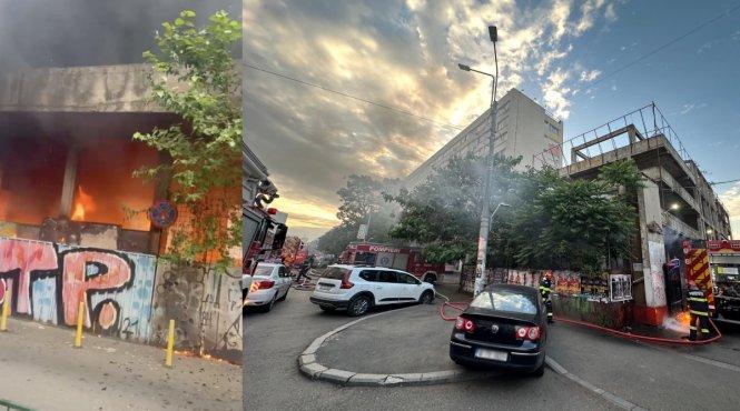 incendiu fum pompieri cladire capitala