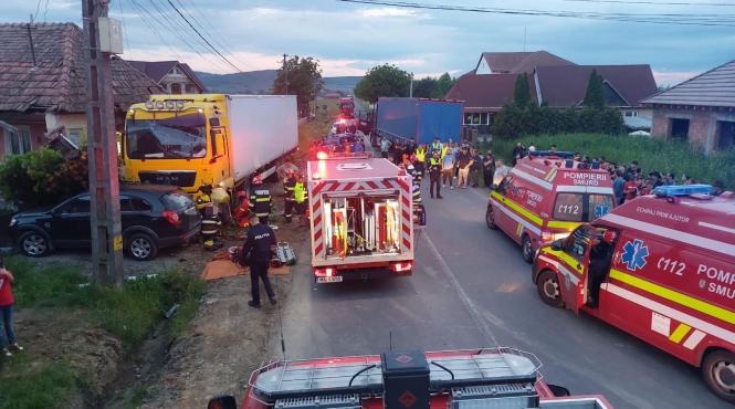 accident cu opt victime dintre care trei in stare critica in mures
