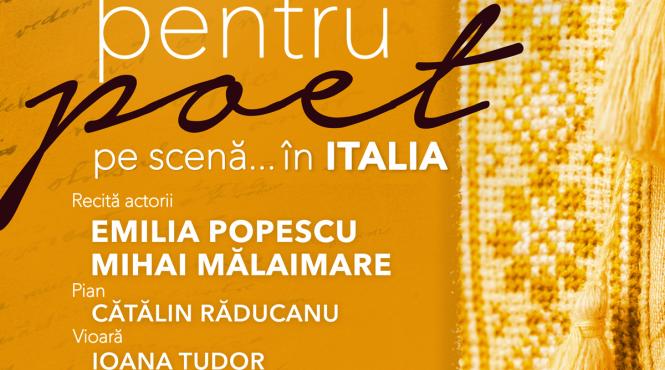 pe 2 iulie la milano aplauze pentru poet pe scena in italia un spectacol cu actorii emilia popescu si mihai malaimare