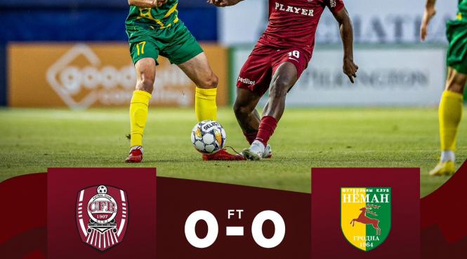 cfr cluj a remizat in conference league cu neman grodno