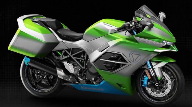kawasaki motocicleta hidrogen emisii