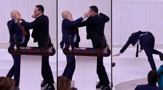bataie pumni picioare parlament turcia deputati raniti