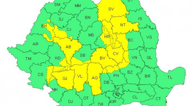 alerta imediata ploi torentiale vijelii grindina 20 de judete 17 august 2024
