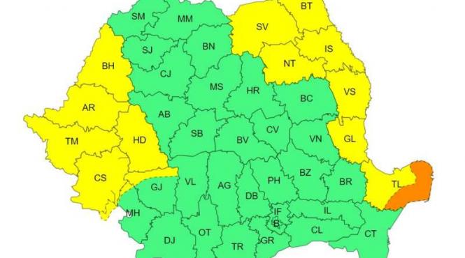 alerta imediata ploi torentiale galati vaslui delta dunarii