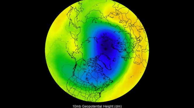 meteo vortex polar polul nord vremea europa iarna