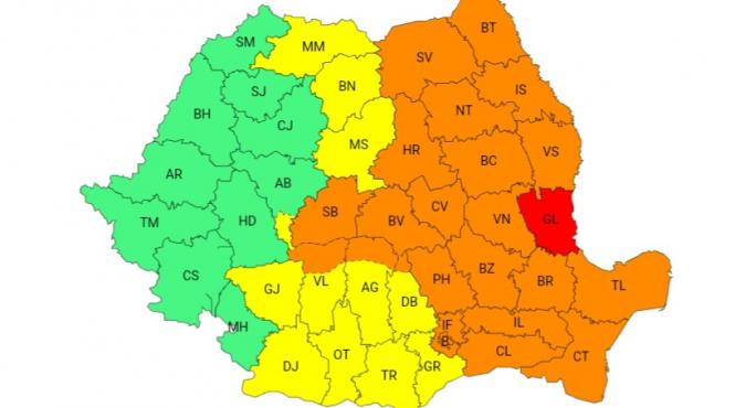 cod rosu galati vine prapadul ploi torentiale