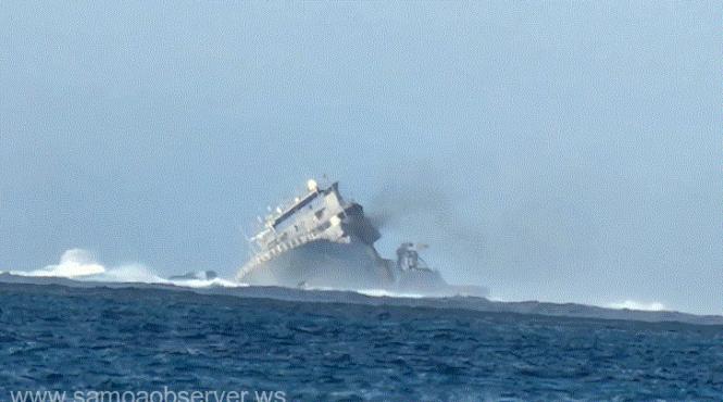 naufragiu in largul insulelor samoa o nava norvegiana s a scufundat pasagerii aflati la bord au fost salvati