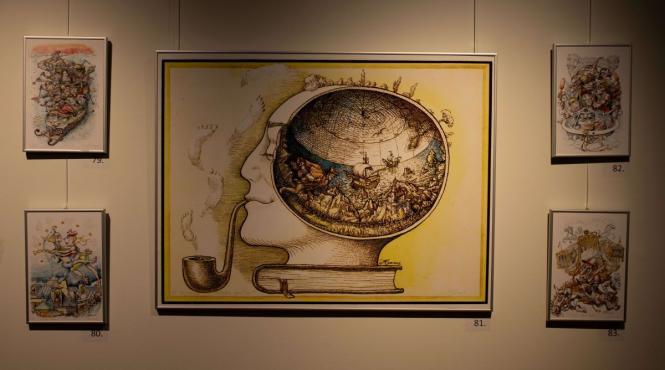 expozitia retrospectiva tudor banus delir controlat poate fi vizitata pana pe 12 noiembrie la arcub hanul gabroveni