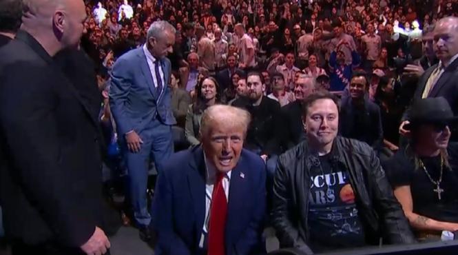 donald trump gala mma ufc 309 elon musk