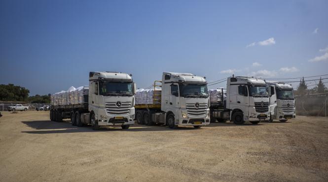 jaf gaza aproape 100 camioane alimente atacate barbati mascati