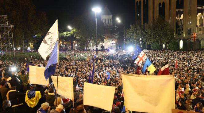 proteste georgia oprire negorieri aderare ue romania solidara