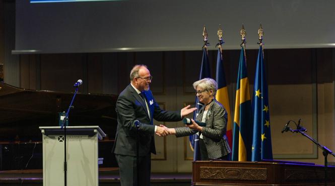 inger johansson distinsa cu ordinul meritul cultural cu ocazia sarbatoririi zilei nationale a romaniei in suedia