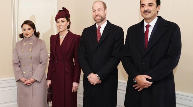 catherine printesa de wales alaturi de familia regala la vizita de stat a emirului qatarului in regatul unit