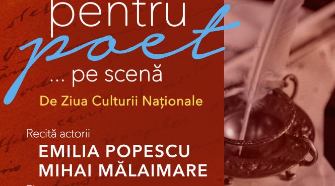 spectacolul aplauze pentru poet pe scena cu actorii emilia popescu si mihai malaimare