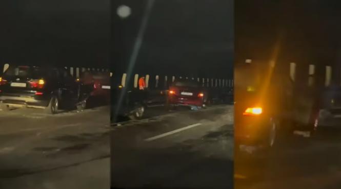 doua accidente unul langa altul cu 12 persoane implicate pe autostrada sibiu deva