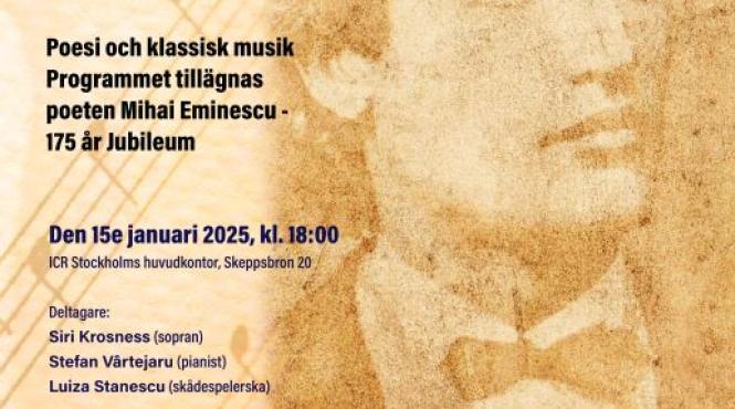 ziua culturii nationale dedicata la stockholm aniversarii a 175 de ani de la nasterea lui eminescu