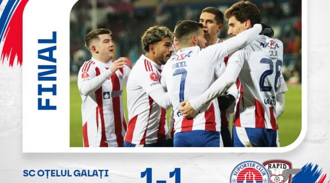 superliga otelul galati rapid bucuresti 1 1