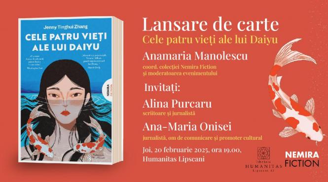 lansare de carte nemira fiction cele patru vieti ale lui daiyu de jenny tinghui zhang