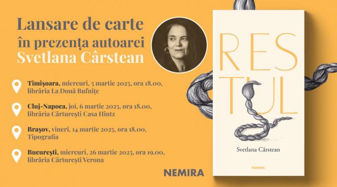 nemira anunta turneul de promovare a volumului restul de svetlana carstean