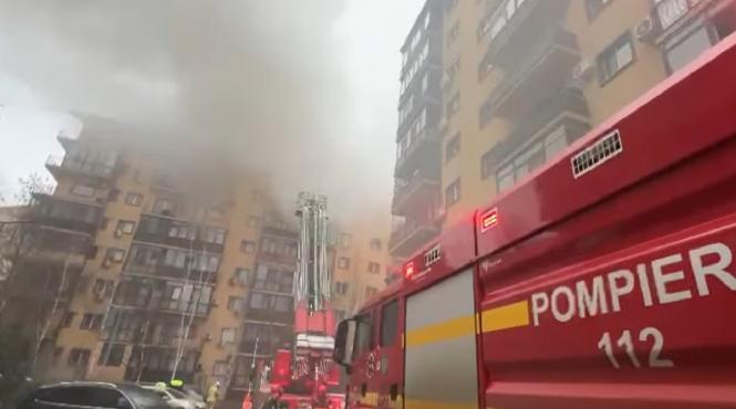 incendiu pompieri bloc chiajna