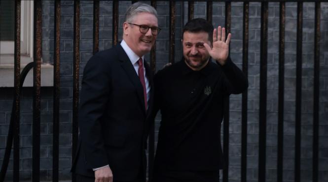 premierul britanic keir starmer volodimir zelenski downing street
