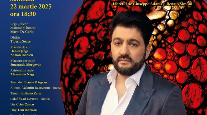 opera nationala bucuresti prezinta sambata 22 martie turandot de puccini cu tenorul azer de talie internationala yusif eyvazov in rolul calaf
