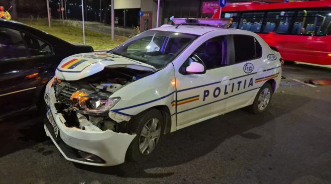 accident cu masina de politie in alba