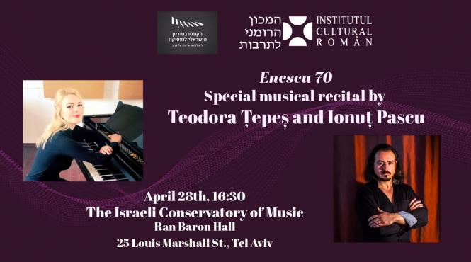 enescu 70 recital de pian si masterclass teodora tepes in israel