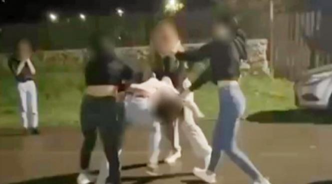 bataie cu pumni si picioare intre adolescente in mijlocul satului la constanta