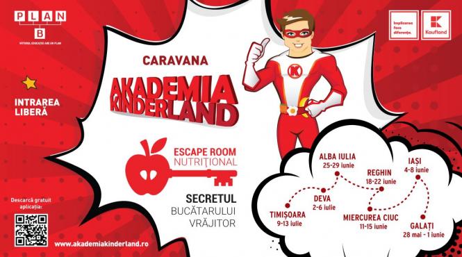 incepe caravana akademia kinderland 2025 copiii descopera secretul bucatarului vrajitor intr un escape room nutritional