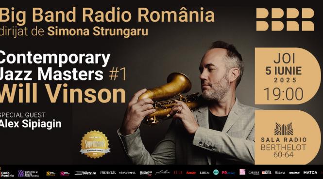 saxofonistul si compozitorul will vinson invitat alaturi de big band ul radio romania