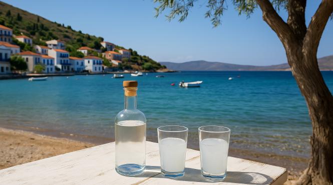 ouzo licoara mitica grecia traditie farmec mediteraneean pahar