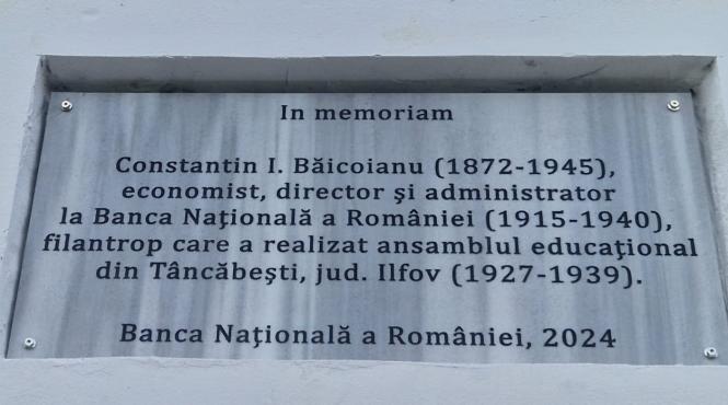 inaugurarea placii comemorative constantin baicoianu la tancabesti