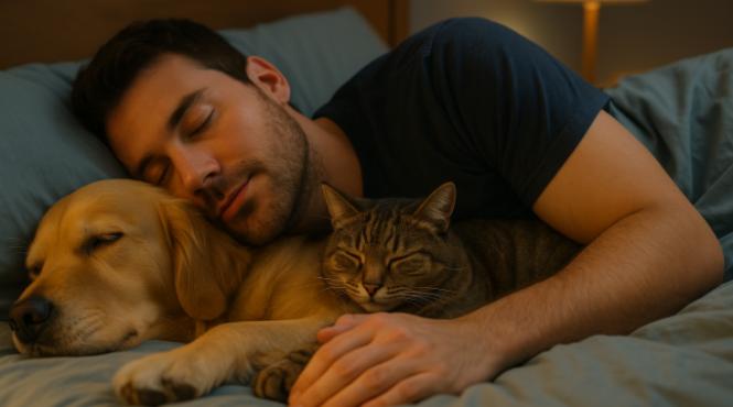 dormi cu pisica sau cainele psihologii explica ce inseamna asta