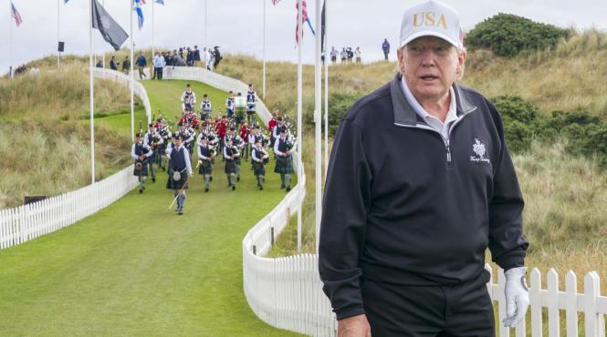presedintele donald trump teren golf lux scotia