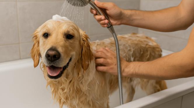 cat de des trebuie sa i faci baie cainelui tau ce spun expertii veterinari