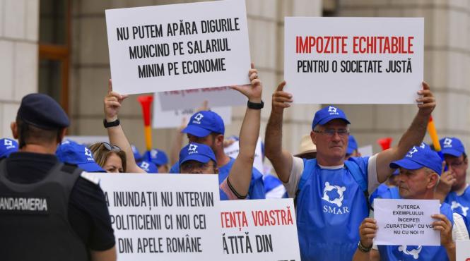 sindicat revendicari protest