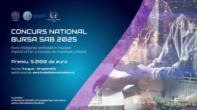 inteligenta artificiala in centrul concursului national bursa sab 2025 al senatului stiintific al fundatiei dan voiculescu pentru dezvoltarea romaniei