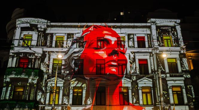 spotlight international light art festival calea victoriei