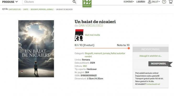 un baiat de nicaieri cartea lui dan voiculescu epuizata in reteaua carturesti