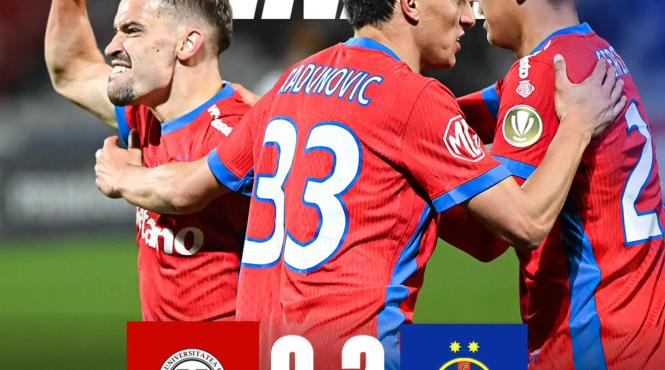 fcsb castiga in deplasare cu universitatea cluj