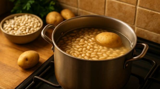 truc genial in bucatarie de ce e bine sa adaugi un cartof cand fierbi fasolea