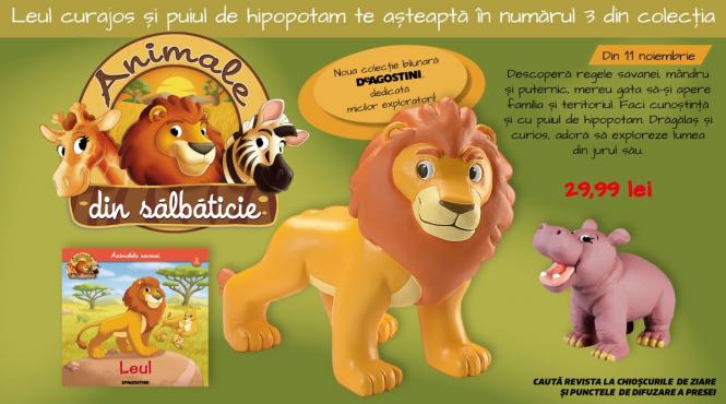 leul regele savanei eroul din numarul 3 al colectiei animale din salbaticie