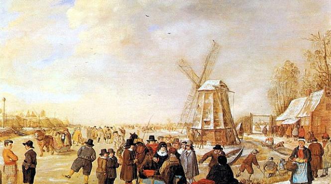 iarna gheata golf piete tablouri avercamp