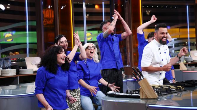 echipa albastra a lui chef orlando a castigat primul battle al sezonului 16 chefi la cutite diseara chef richard arunca in lupta prima amuleta