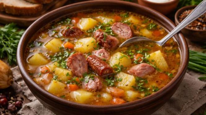 ciorba cartofi afumatura zile friguroase reteta traditionala